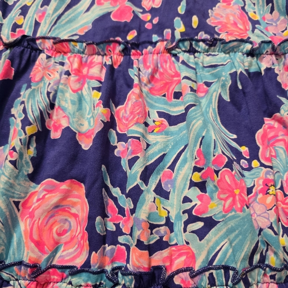 Lilly Pulitzer Loro Swing Dress Corsica Blue Toucan Party Tiered Floral Size XS - Picture 11 of 11